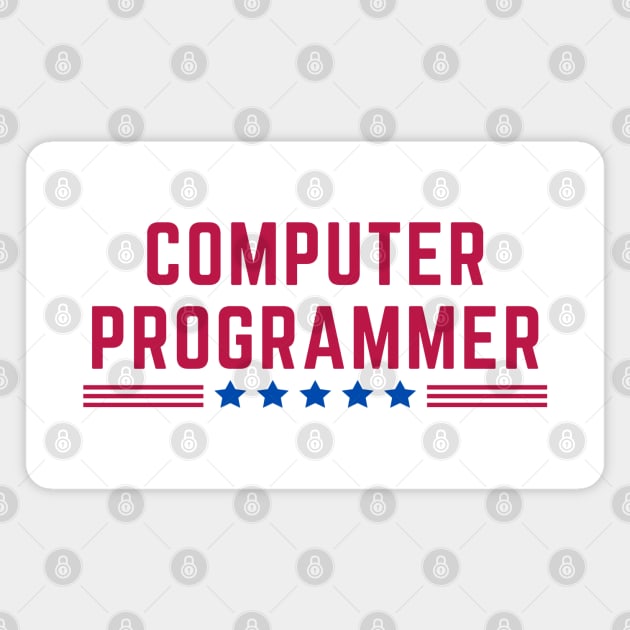 American Computer Programmer Magnet by HobbyAndArt